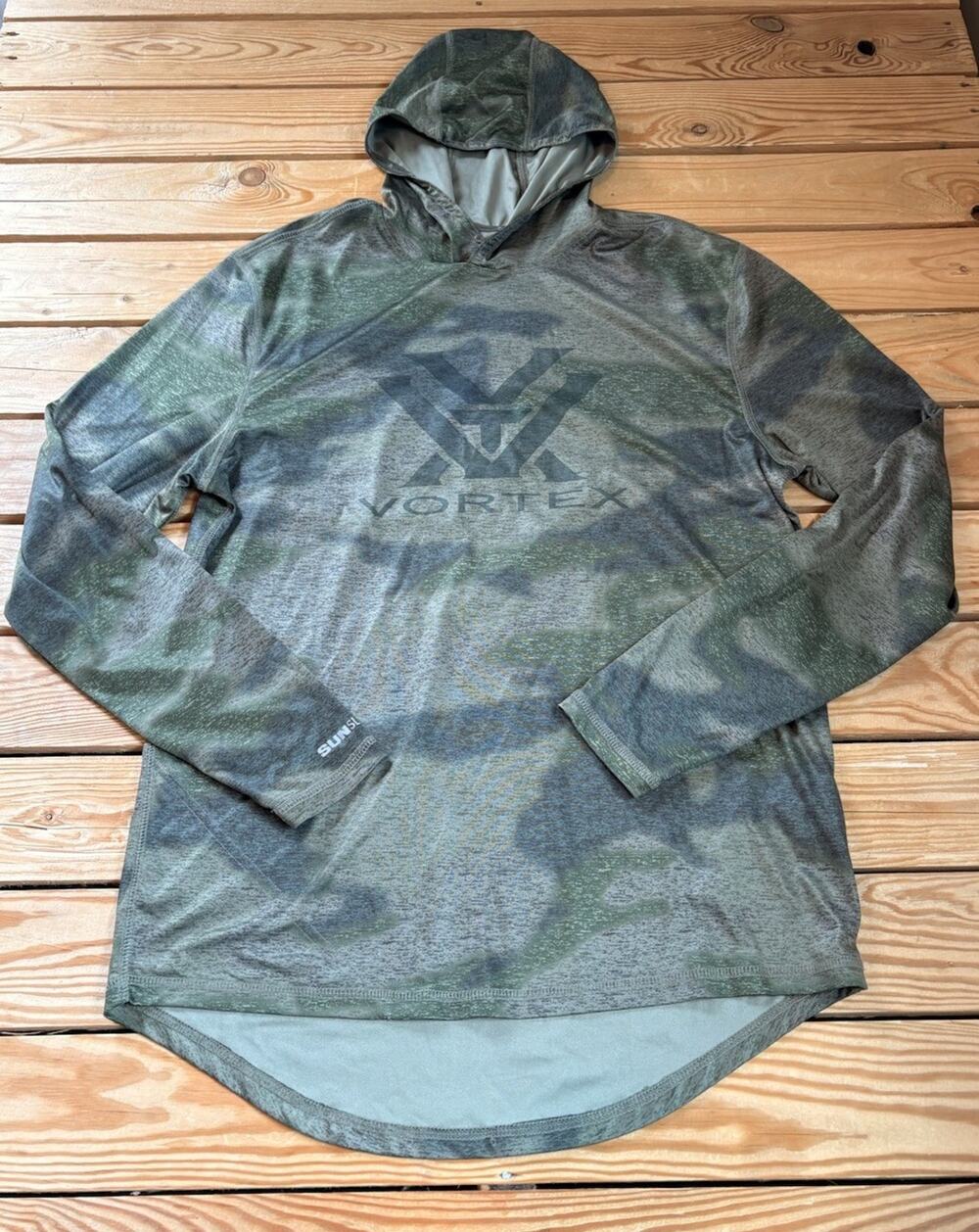 Vortex Men’s Camouflage Hooded Shirt Size M Green M7